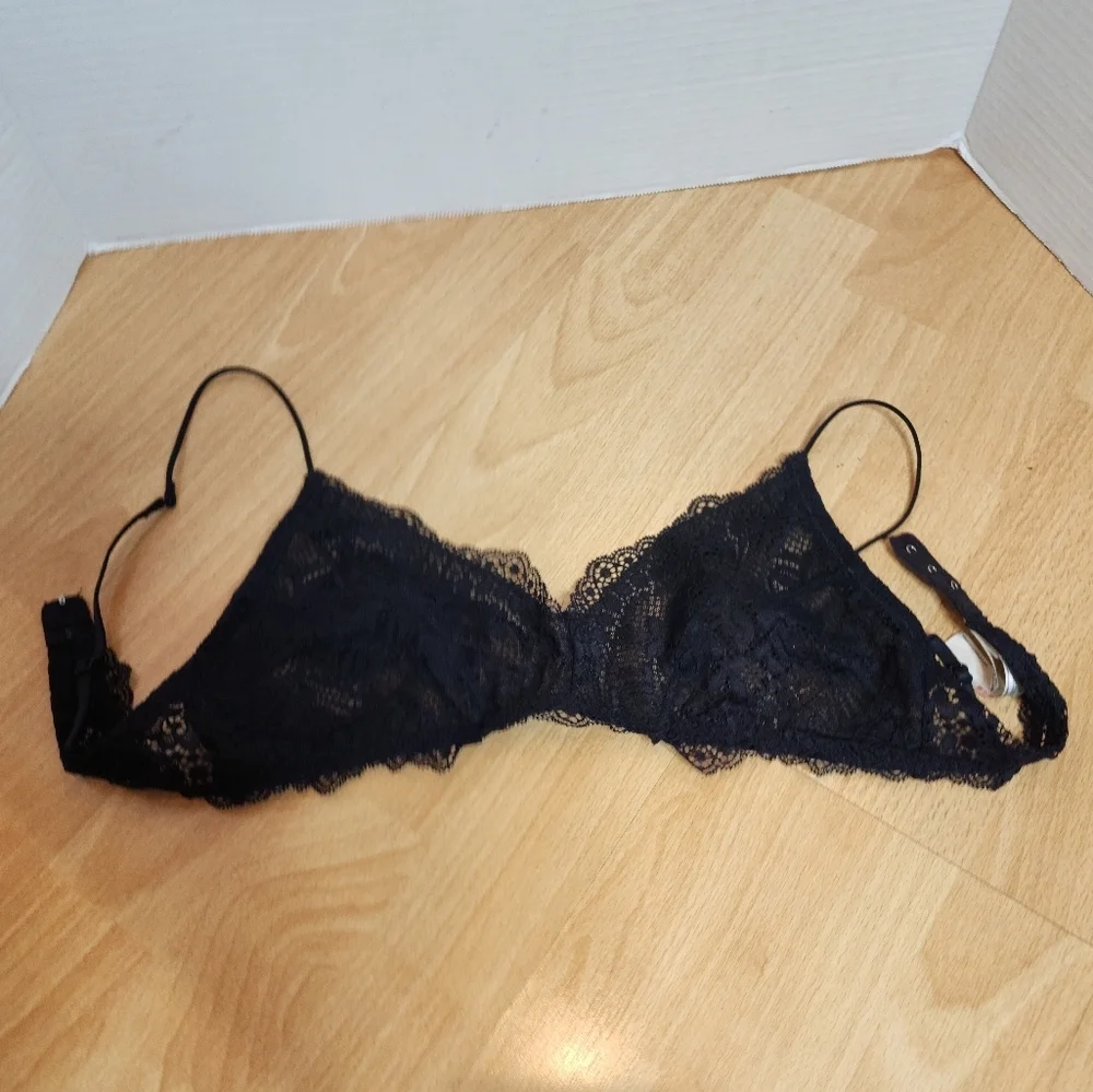 Free People‎ Black Maya Multiway Bralette Lace Bra Size Small